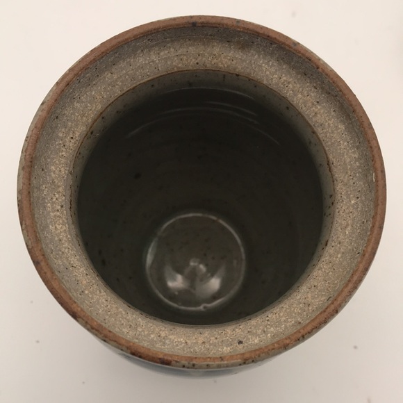 Studio Pottery Honey Pot Sugar Pot Signed Stoneware - Picture 4 of 8